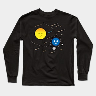 Sun, Earth and Moon Long Sleeve T-Shirt